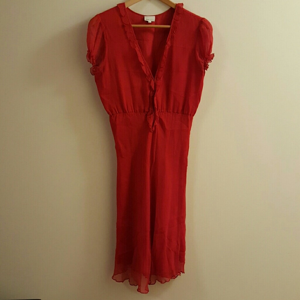 COPY - Debra Rodman red silk dress